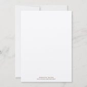 Flower Love Arbre rose Fleur mariage Invitations (Dos)