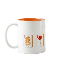 Flower Mahjong Tegels gepersonaliseerde mok