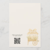 Flower Market Coquette Bow QR Code Bridal Shower Kaart (Achterkant)