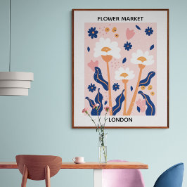 Flower Market Editable London Poster