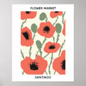 Flower Market Editable Santiago Poster (Voorkant)
