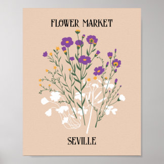 Flower Market Editable Sevilla Poster