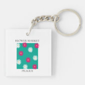 Flower Market - Prague Sleutelhanger (Achterkant)