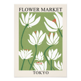 FLOWER MARKET TOKIO | DIGITAL VERSION FOTO AFDRUK