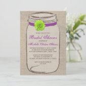 Flower Mason Jar Bridal Shower Kaart (Staand voorkant)