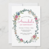 Flower Meadow Invitation d'anniversaire (Devant)