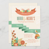 Flower Medley Invitation Kaart (Voorkant / Achterkant)