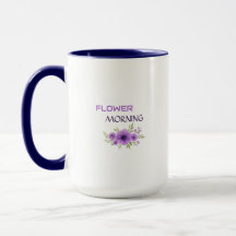 Flower Morning — Design élégant de mug à fleurs vi