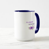Flower Morning — Elegant Purple Floral Mug Design (Devant droit)