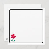 Flower note card notitiekaartje (Voorkant / Achterkant)