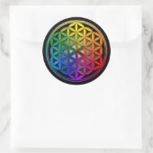 flower of life1 ronde sticker (Tas)