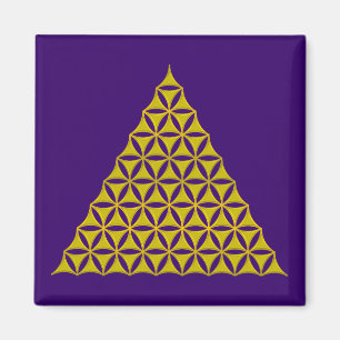 Flower Of Life / Bloem des Levens - piramide goud Magneet