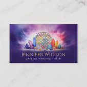 Flower of Life Crystal Healing Visitekaartje (Voorkant)