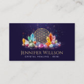 Flower of Life Crystal Healing Visitekaartje (Voorkant)