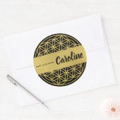 Flower of life gepersonaliseerde stickers goud & z (Envelop)