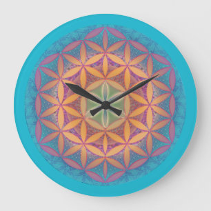 Flower of Life Mandala Wall Clock Grote Klok