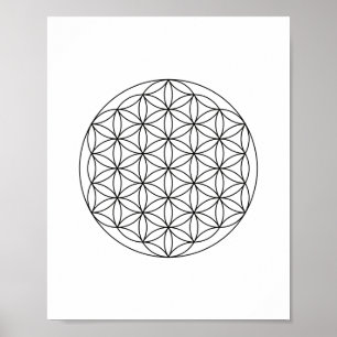Flower of Life Sacred Geometry Wall Art Poster