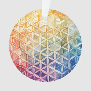 Flower of Life - Waterverf schilderij Ornament