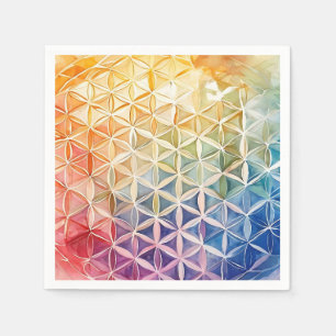 Flower of Life - Waterverf schilderij Servet