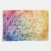Flower of Life - Waterverf schilderij Theedoek (Horizontaal)