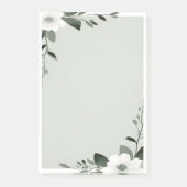 Flower Overlay Border in Sage Green Post-it® Notes (Voorkant)