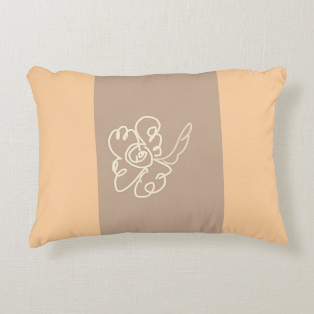 flower paint pillow accent kussen (Voorkant)