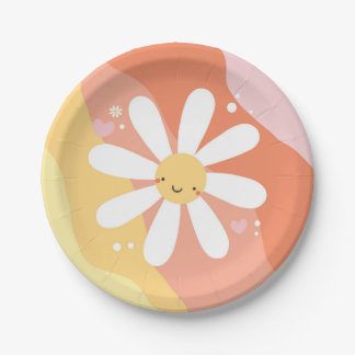 Flower Party 60's Hippie Birthday party Borden Papieren Bordje