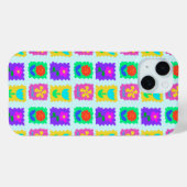 Flower Patchwork iPhone 15 hoesje (Achterkant (horizontaal))