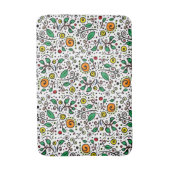 Flower Pattern oranje Swirl Berry op Wit - Badmat (Voorkant Verticaal)