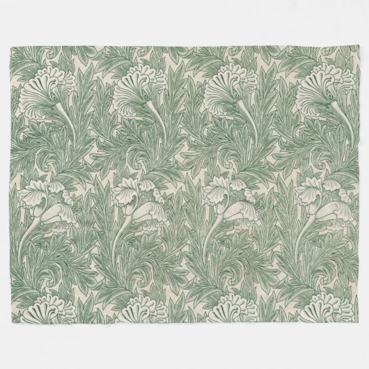 Flower Pattern, William Morris Fleece Deken (Voorkant (Horizontaal))