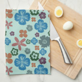 Flower Patterned Keuken handdoek / theedoek (Quarter Fold)