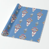 Flower & Perfume Bouquet Bundle on blue Cadeaupapier (Uitgerold)