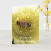 Flower Personalised 60th Wedding Anniversary Kaart (Gele Bloem)