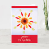 Flower Petal Mandala Cancer Support Kaart (Voorkant)