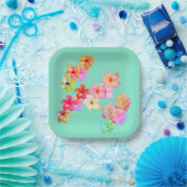 Flower Power 1 Assiette en carton (Fête)