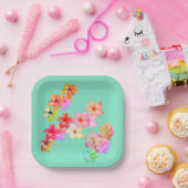 Flower Power 1 Assiette en carton (Fête)