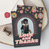 Flower Power 70's Retro Groovy Wedding Photo