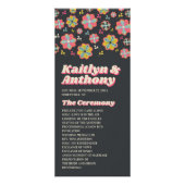 Flower Power 70's Retro Super Wedding Programme (Devant)