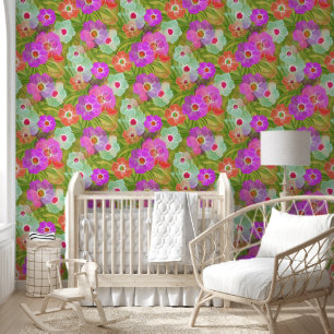 Flower Power Blossoms naadloos patroon 18 Behang