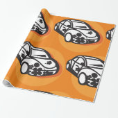 Flower Power Car Schattigee Hippie-stijl Cadeaupapier (Uitgerold)