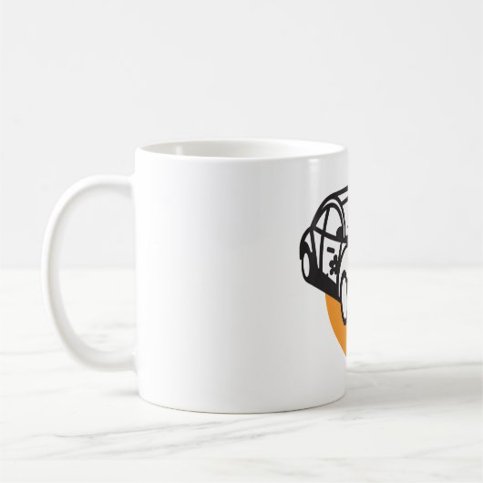 Flower Power Car Schattigee Hippie-stijl Koffiemok (Links)