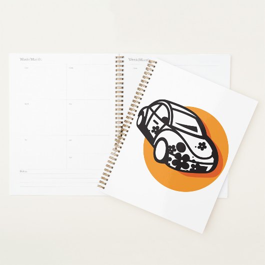 Flower Power Car Schattigee Hippie-stijl Planner