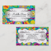 Flower Power Chic-Visitekaartje Visitekaartje (Voorkant / Achterkant)