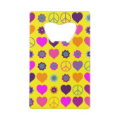 Flower Power Cœur Paix Motif + votre fond. (Dos)