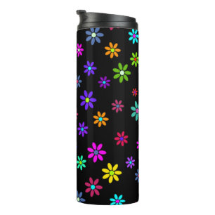 Flower Power Douche - gekleurd patroon 1 Thermosbeker