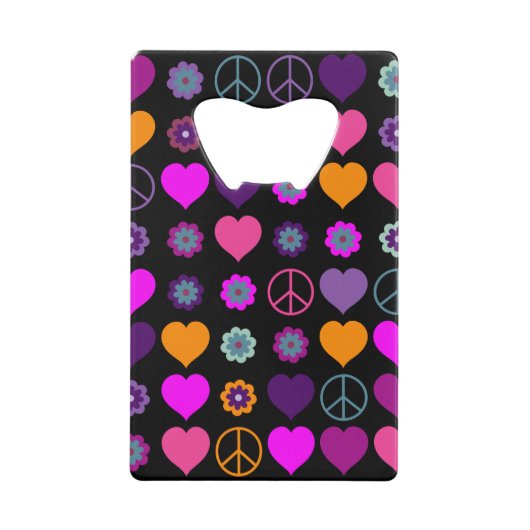Flower Power Heart Peace Motif + votre backgr. (Devant)