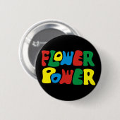 Flower Power Hippie Ronde Button 5,7 Cm (Voorkant /achterkant)