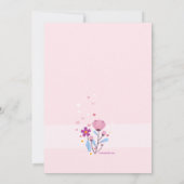 Flower Power Invitation fête d'anniversaire (Dos)