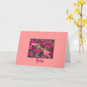 Flower power kaart (Gele Bloem)