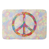 Flower Power Peace-teken I + uw backgr. en ideeën Badmat (Voorkant)